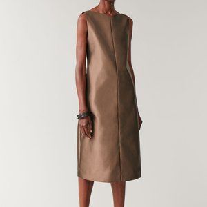 Cos Metallic Sleeveless Dress NWT $150 Sz 2 Bronze